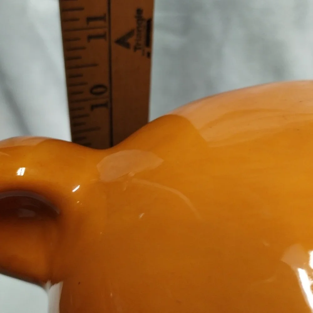 Target Home Orange Monkey Ceramic Cookie Jar Canister 2009 Glossy Kitsch 10 Inch